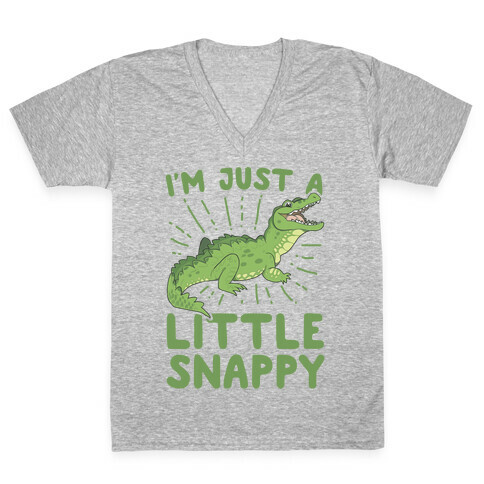 I'm Just A Little Snappy V-Neck Tee Shirt