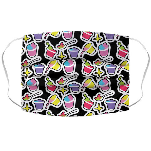 Rainbow Yogurt Pattern Accordion Face Mask