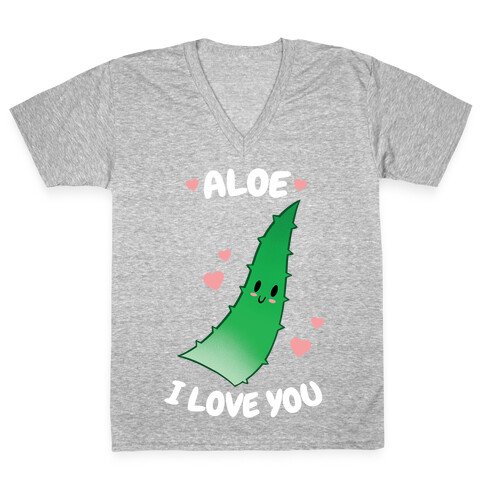 Aloe, I Love You V-Neck Tee Shirt