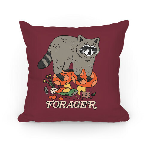 Forager Raccoon Pillow