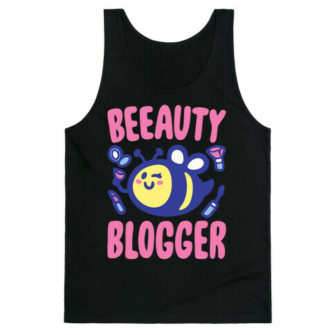 Beeauty Blogger White Print Tank Top