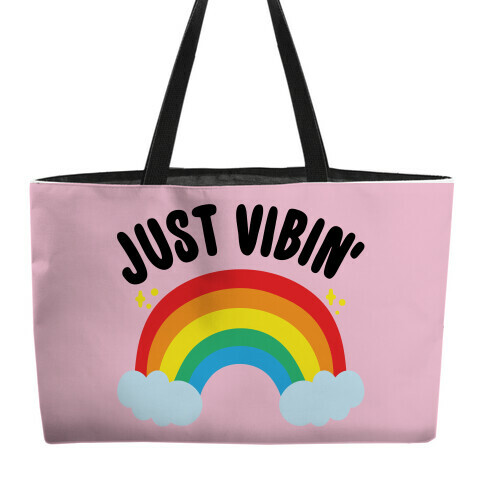 Just Vibin' Rainbow Weekender Tote