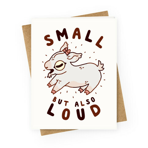 Small But Also Loud Baby Goat Greeting Card