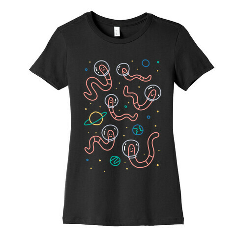 Worms In Space Womens T-Shirt