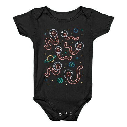 Worms In Space Baby One-Piece