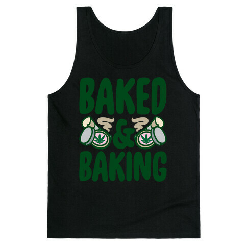 Baked & Baking White Print Tank Top