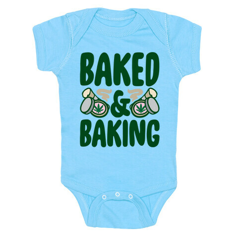 Baked & Baking White Print Baby One-Piece