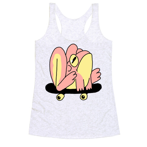 Skateboard Frog Racerback Tank Top