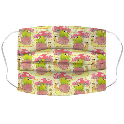 Cute Snail & Frog Accordion Face Mask