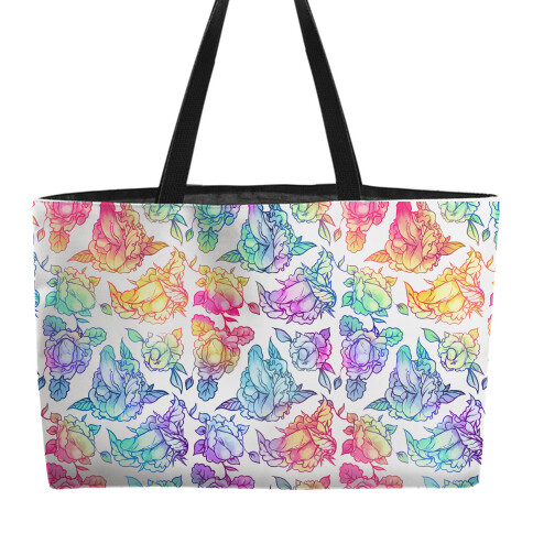 Floral Penis Rainbow Weekender Tote