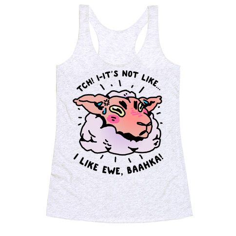 Tsundere Sheep Racerback Tank Top