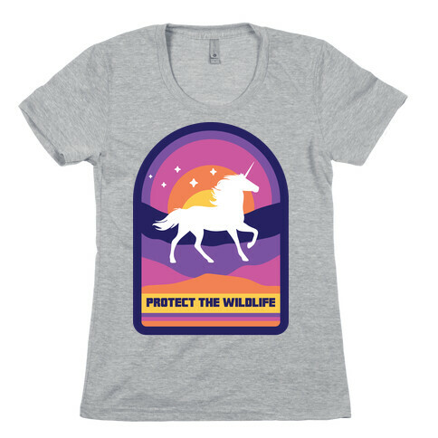 Protect The Wildlife (Unicorn) Womens T-Shirt