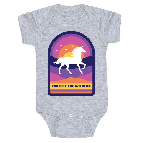 Protect The Wildlife (Unicorn) Baby One-Piece