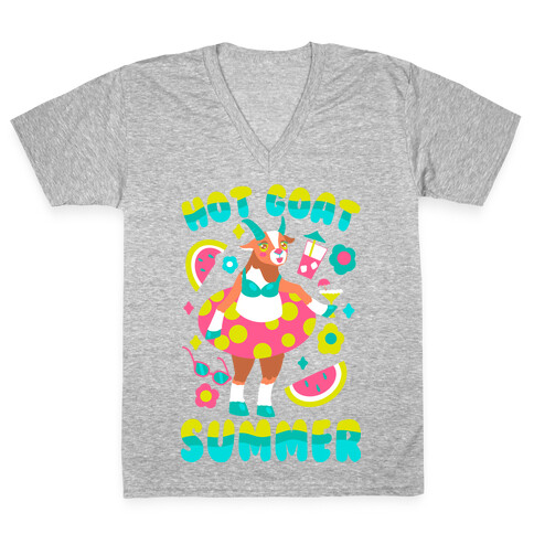 Hot Goat Summer V-Neck Tee Shirt