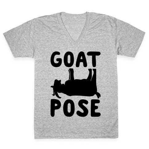 Goat Pose V-Neck Tee Shirt