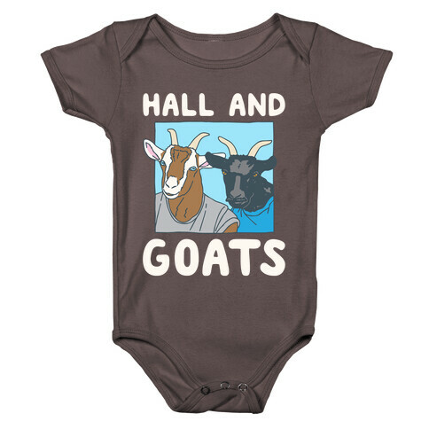 Hall And Goats Parody White Print Baby One-Piece