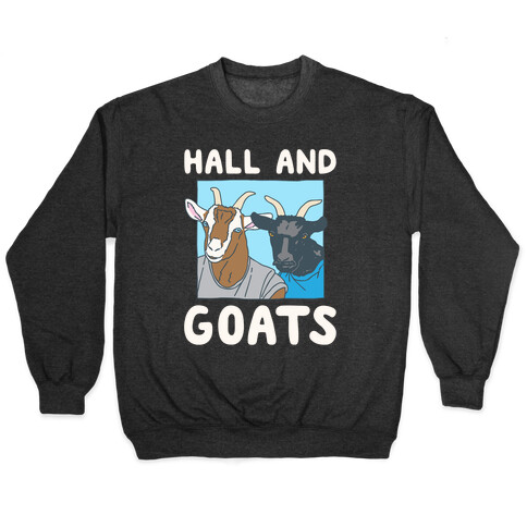 Hall And Goats Parody White Print Pullover