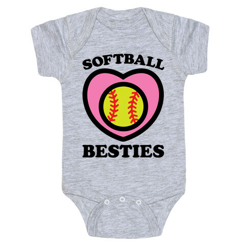 Softball Besties Baby One-Piece