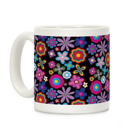 Hippie Pride Flower Pattern Coffee Mug