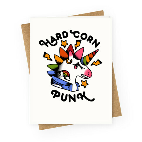 Hard Corn Punk Greeting Card