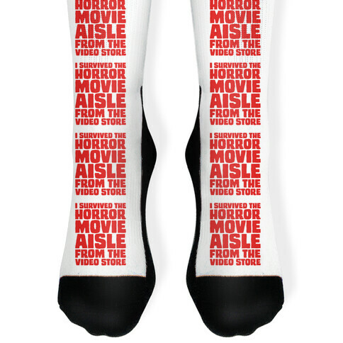 I Survived The Horror Movie Aisle Sock