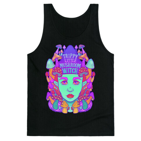 Trippy Little Mushroom Witch Tank Top