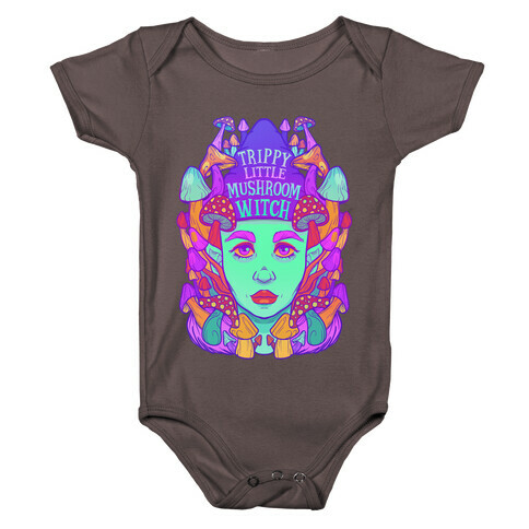 Trippy Little Mushroom Witch Baby One-Piece