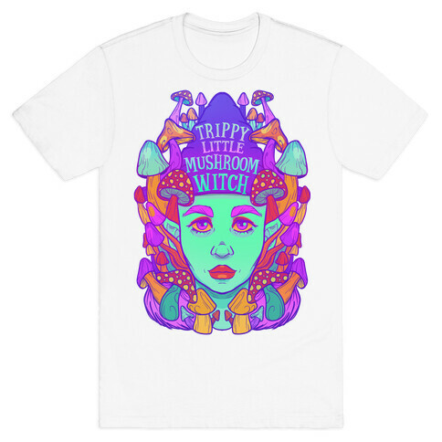 Trippy Little Mushroom Witch T-Shirt