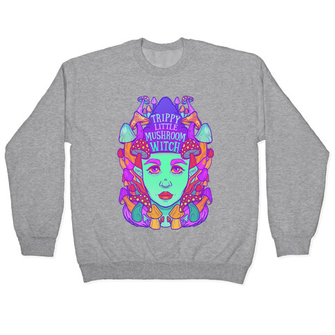 Trippy Little Mushroom Witch Pullover