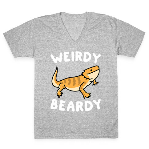 Weirdy Beardy Bearded Dragon V-Neck Tee Shirt