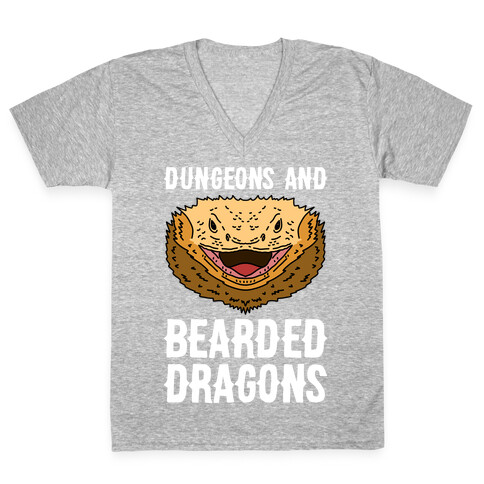 Dungeons And Bearded Dragons V-Neck Tee Shirt