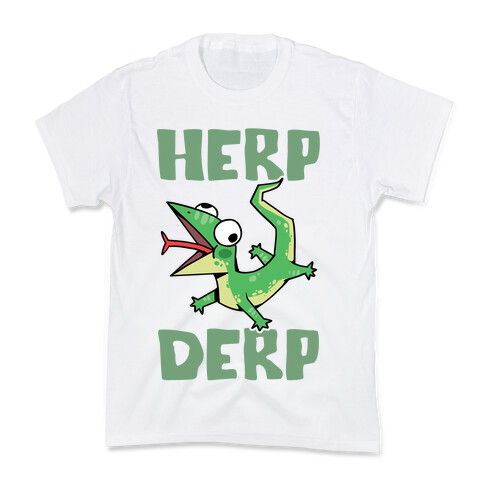 Herp Derp Derpy Lizard Kids T-Shirt