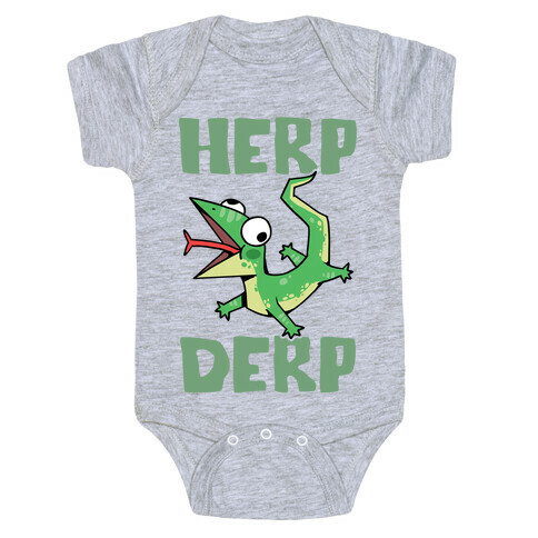 Herp Derp Derpy Lizard Baby One-Piece