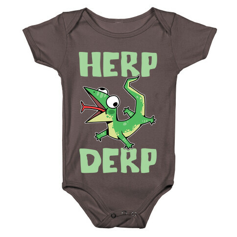 Herp Derp Derpy Lizard Baby One-Piece
