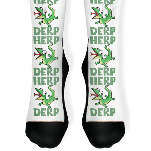 Herp Derp Derpy Lizard Sock