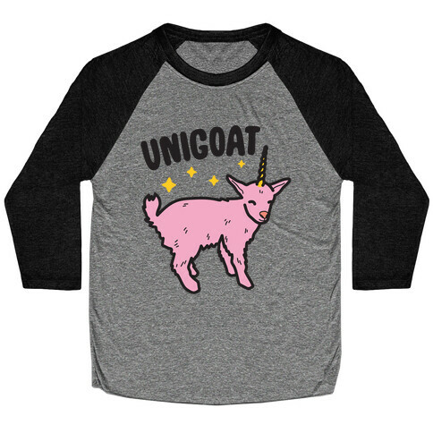 Unigoat Goat Unicorn Baseball Tee