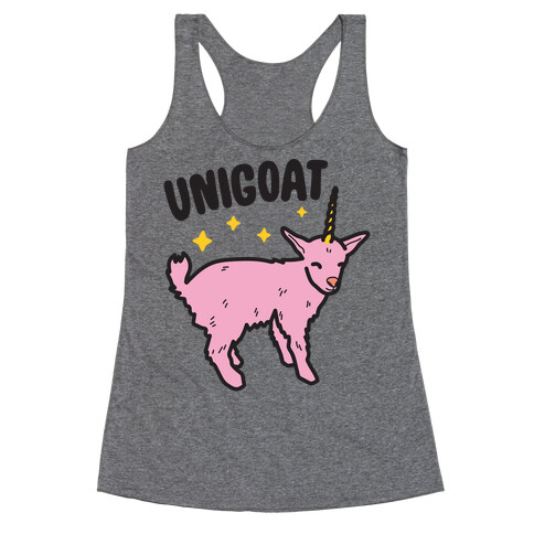 Unigoat Goat Unicorn Racerback Tank Top