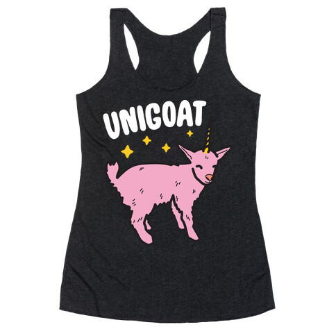 Unigoat Goat Unicorn Racerback Tank Top