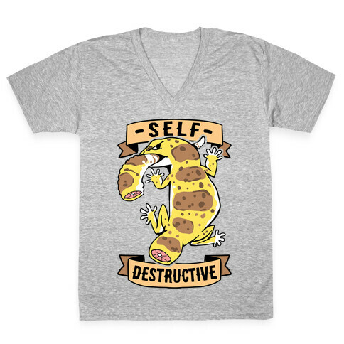 Self Destructive V-Neck Tee Shirt