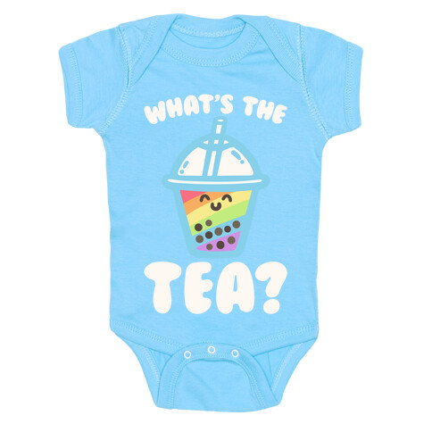 What's The Tea Bubble Tea White Print Baby One-Piece
