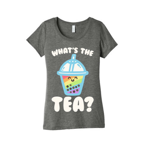 What's The Tea Bubble Tea White Print Womens T-Shirt