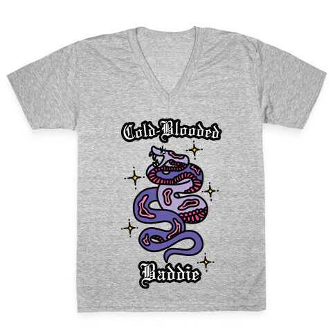 Cold-Blooded Baddie (Snake) V-Neck Tee Shirt