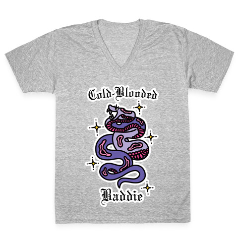 Cold-Blooded Baddie (Snake) V-Neck Tee Shirt