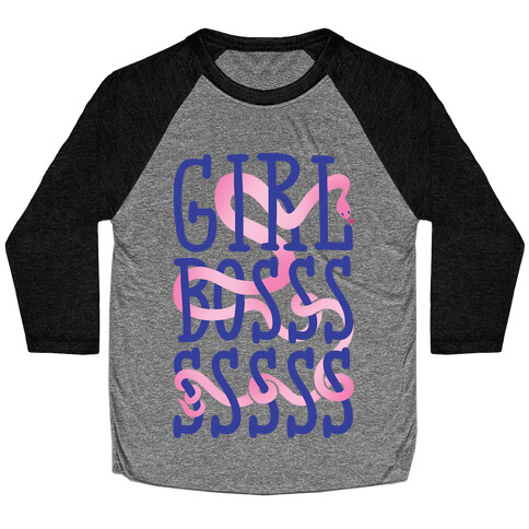 Girl Boss Snake Parody Baseball Tee