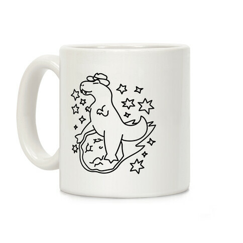 T-Rex Riding a Meteor Coffee Mug
