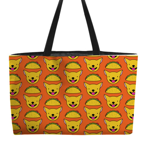 Taco Puppy Pattern Weekender Tote