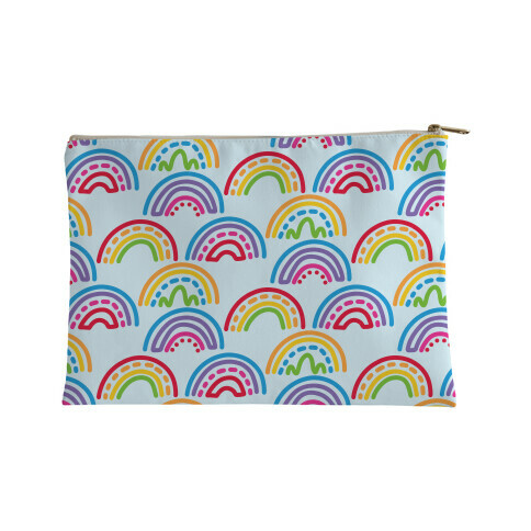 Rainbow Doodle Pattern Accessory Bag