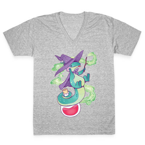 Lizard Wizard V-Neck Tee Shirt