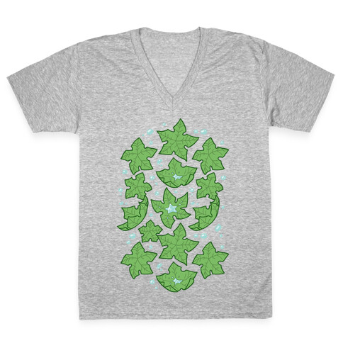 Tree Star Pattern V-Neck Tee Shirt