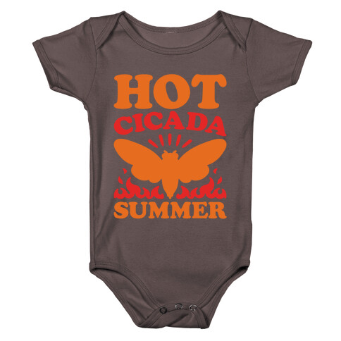 Hot Cicada Summer Parody White Print Baby One-Piece